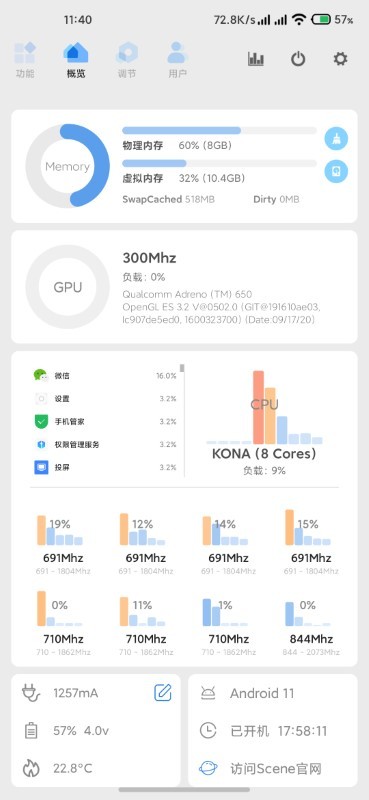 scene帧率显示器截图