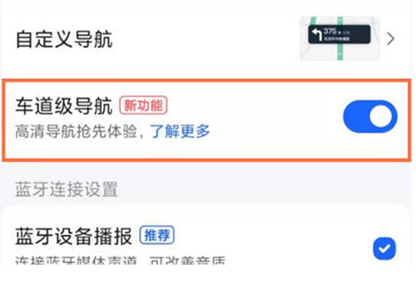《高德地图》车道级导航设置方法